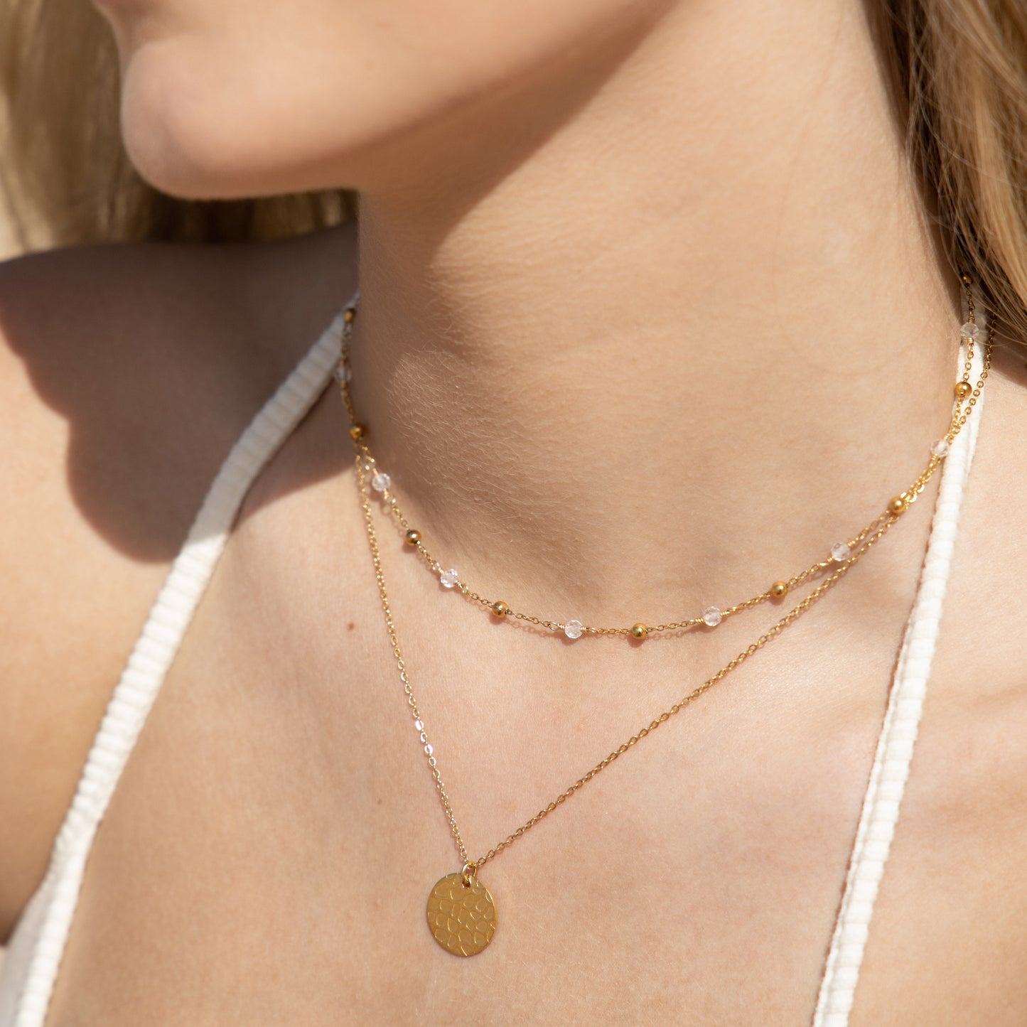 Pebble Birthstone Necklace With Natural Gemstones