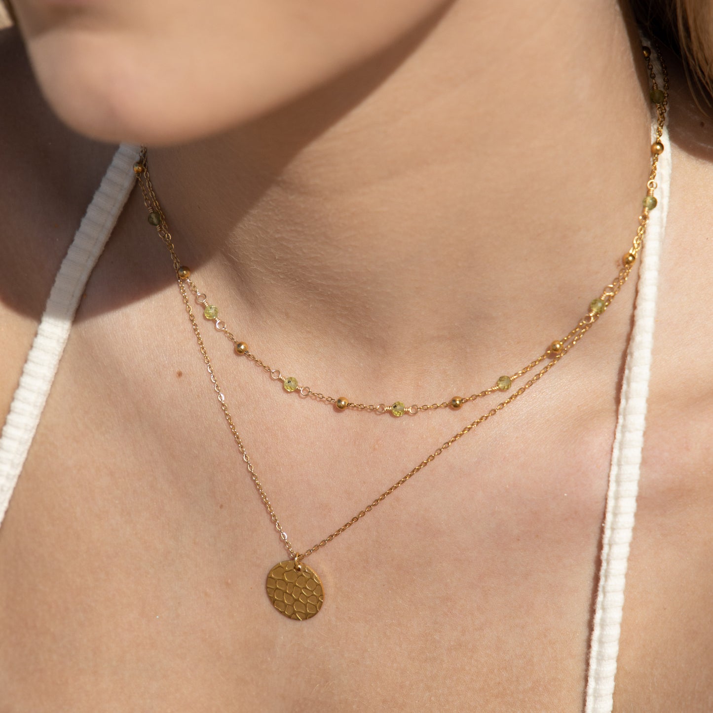 Pebble Birthstone Necklace With Natural Gemstones