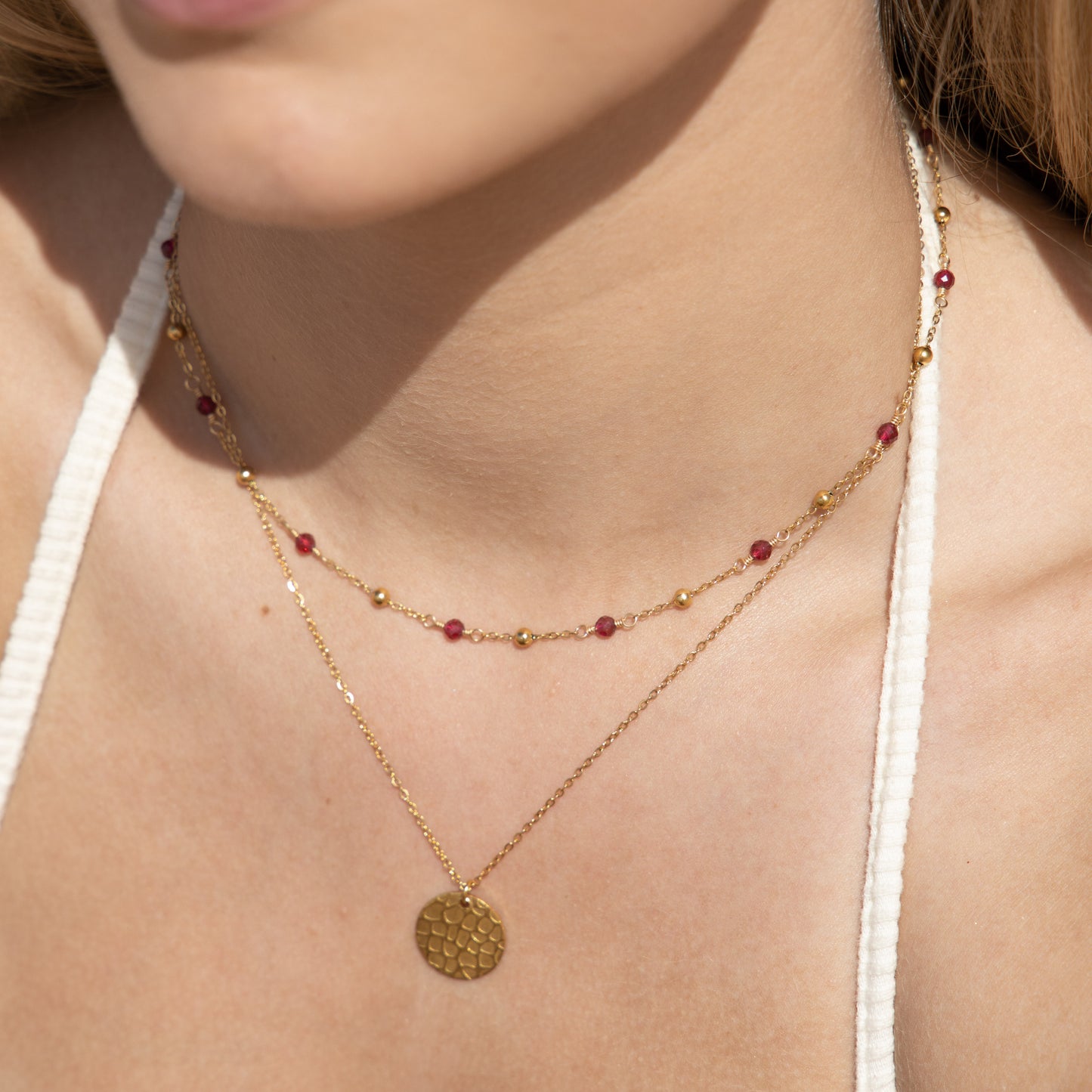 Pebble Birthstone Necklace With Natural Gemstones