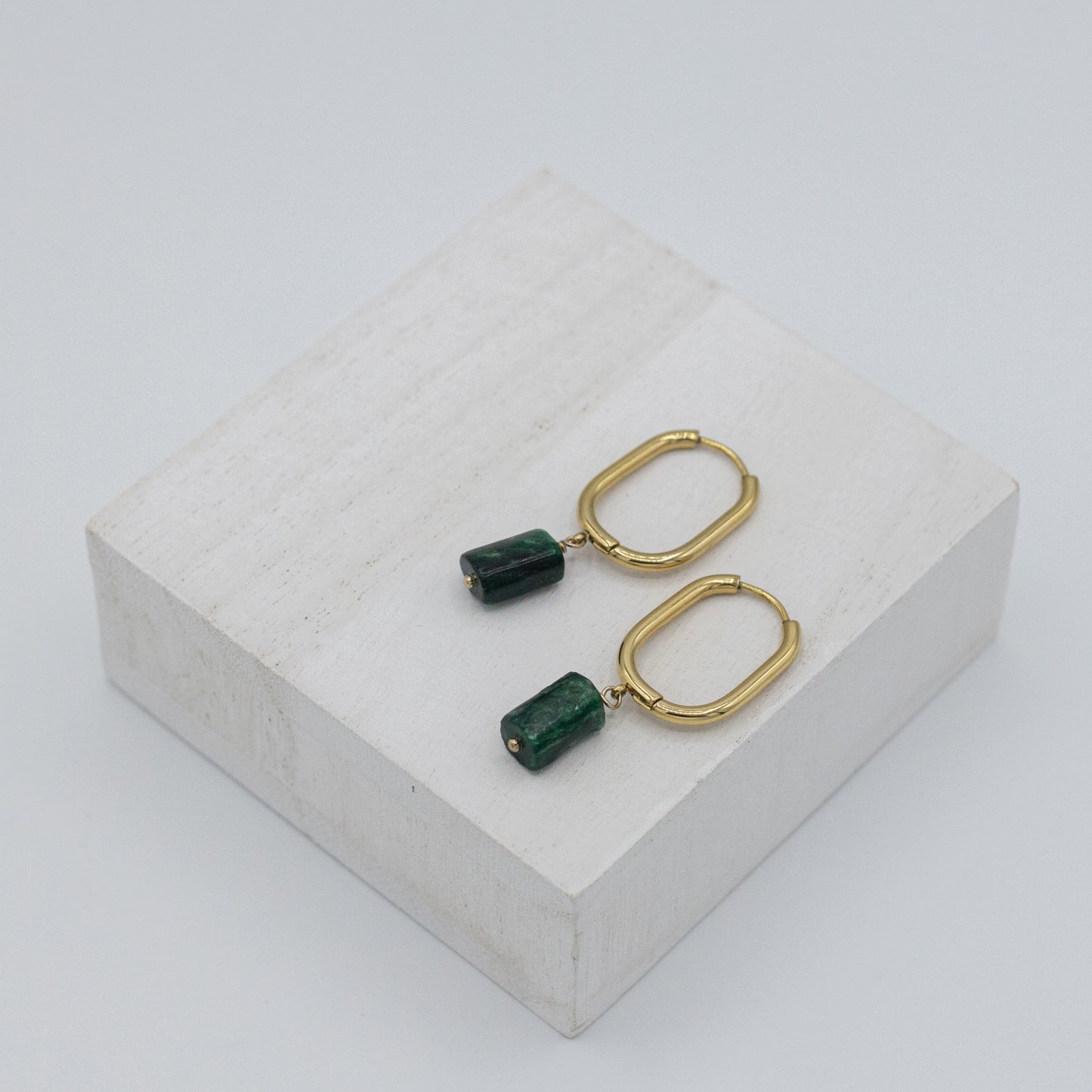 Large Stone Birthstone Earrings With Natural Gemstones