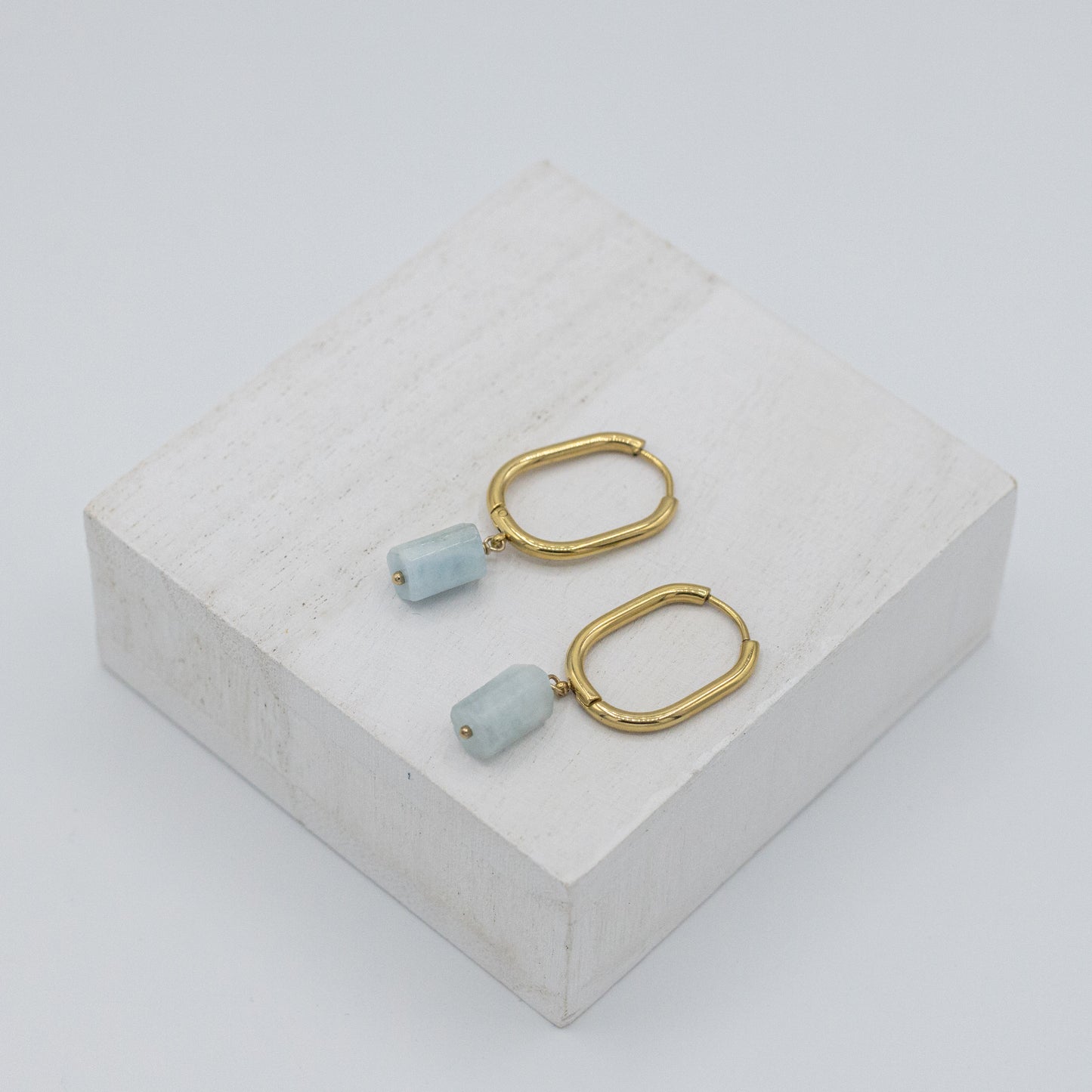 Large Stone Birthstone Earrings With Natural Gemstones