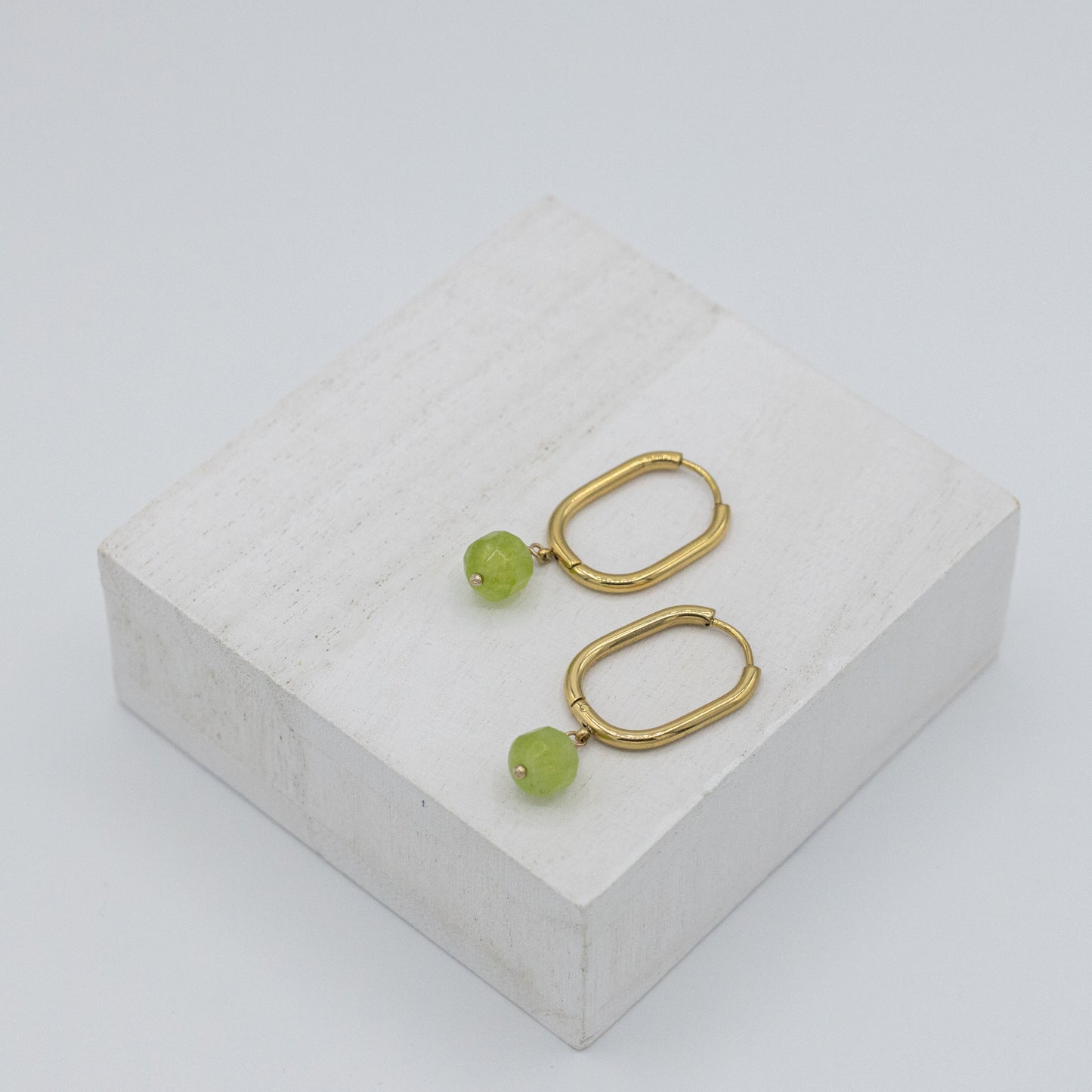 Large Stone Birthstone Earrings With Natural Gemstones