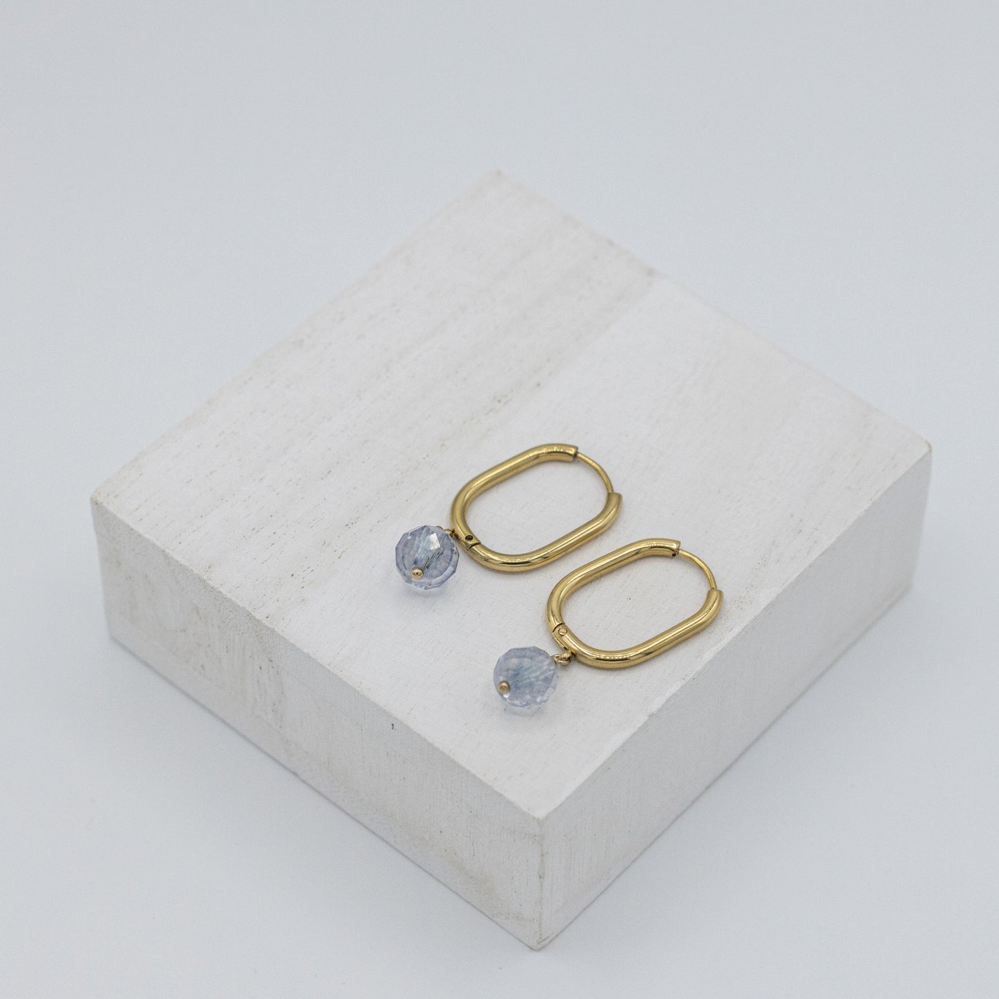 Large Stone Birthstone Earrings With Natural Gemstones