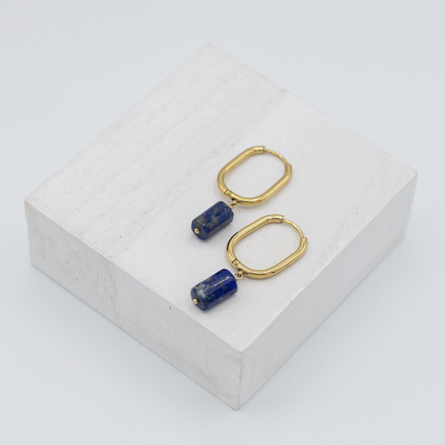 Large Stone Birthstone Earrings With Natural Gemstones