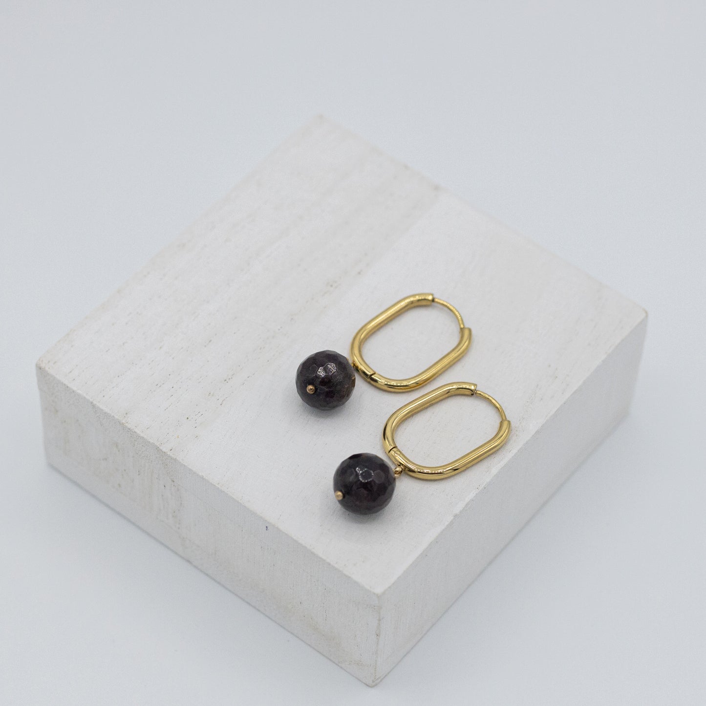 Large Stone Birthstone Earrings With Natural Gemstones