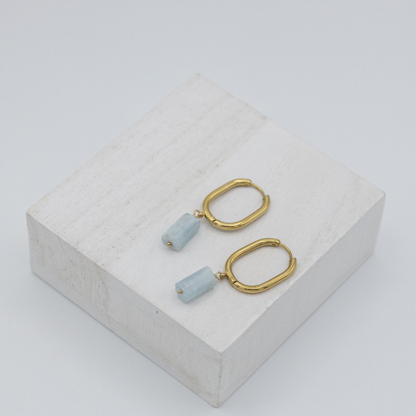 Large Stone Birthstone Earrings With Natural Gemstones