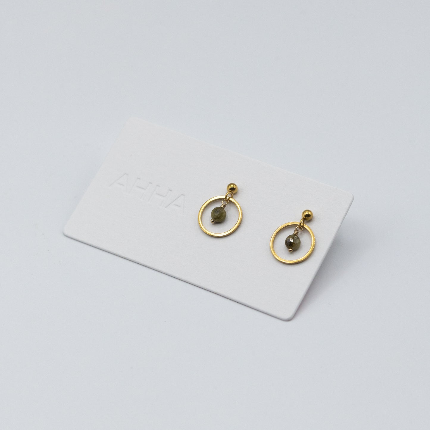 Birthstone Stud Earrings With Natural Gemstones