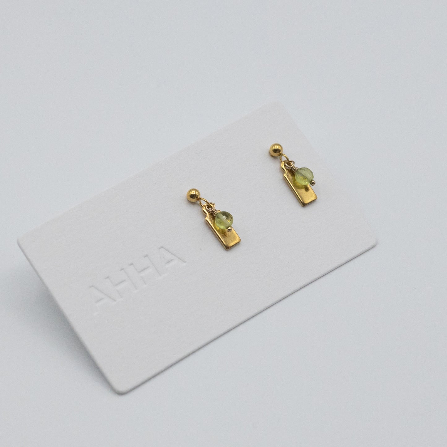 Birthstone Stud Earrings With Natural Gemstones