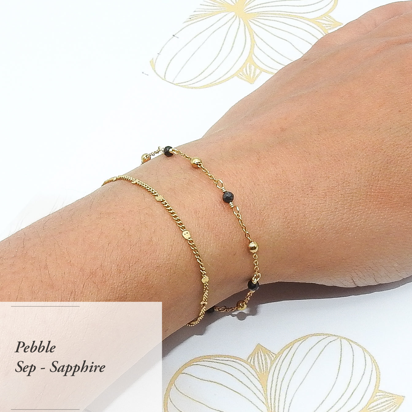 Pebble Birthstone Bracelet With Natural Gemstones