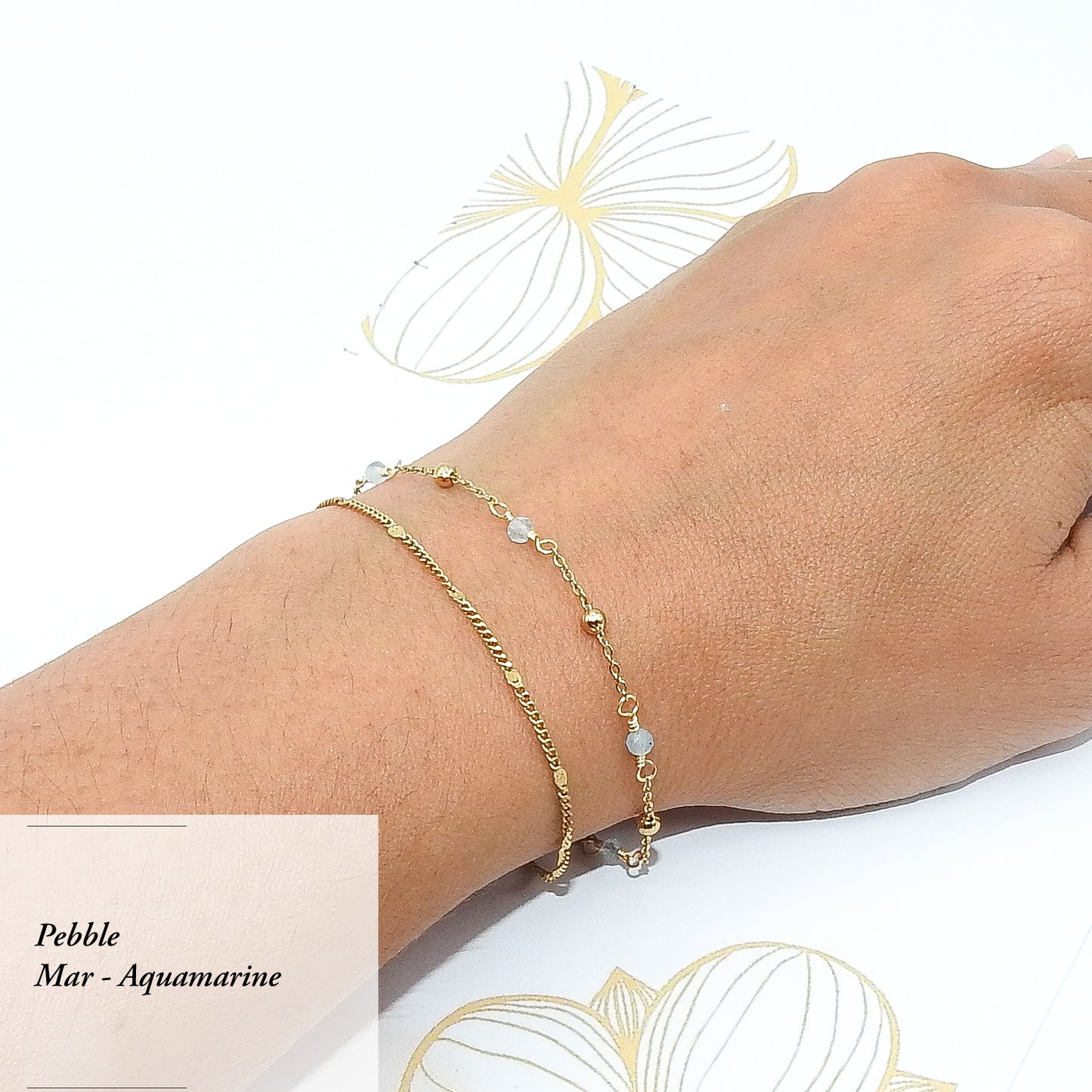 Pebble Birthstone Bracelet With Natural Gemstones